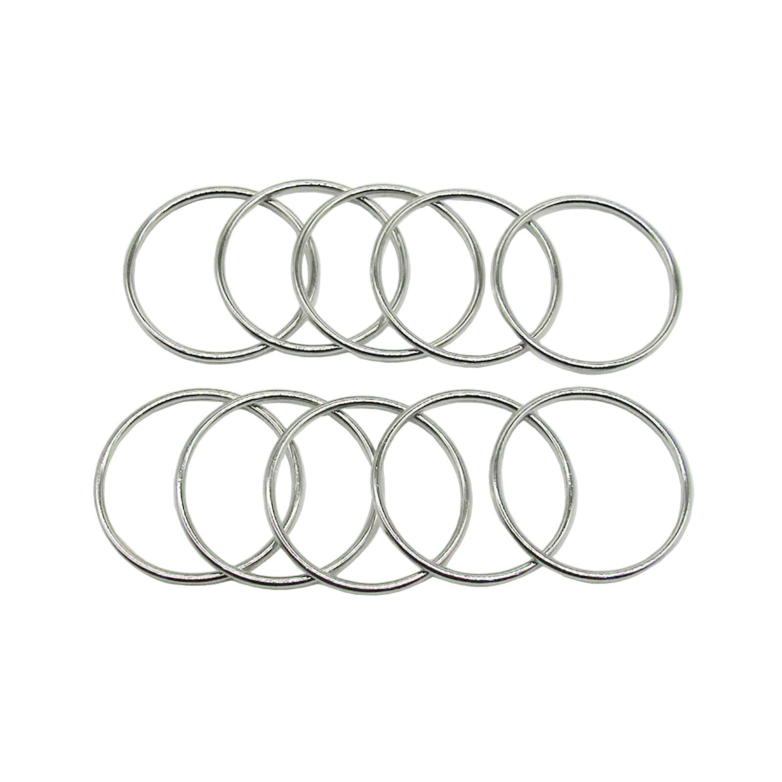 PEPRMROE 10 Pcs 2 inch Silver Metal Hoop Ring Macrame Ring for Dream Catcher Crafts Decoration DIY Projects-image-38