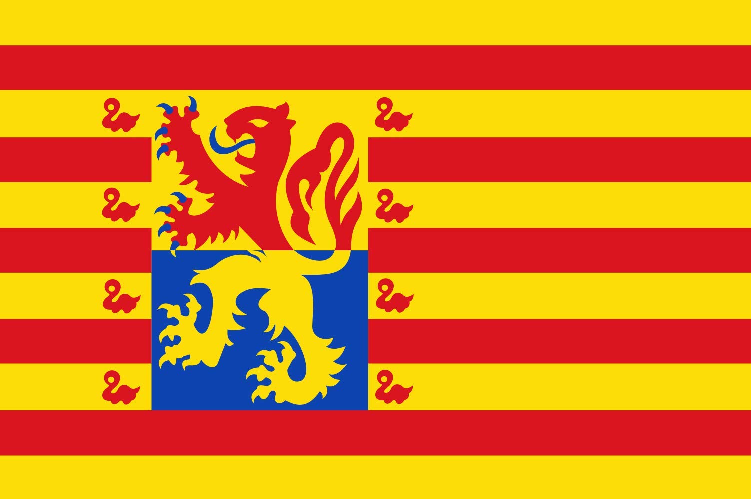 Drapeau de Schoorl grand modèle pavillon Hollande-Septentrionale