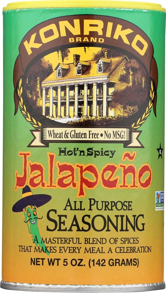 Konriko - Jalapeno All Purpose Seasoning 5 oz (Pack of 6) - Wheat Free - Gluten Free - No MSG