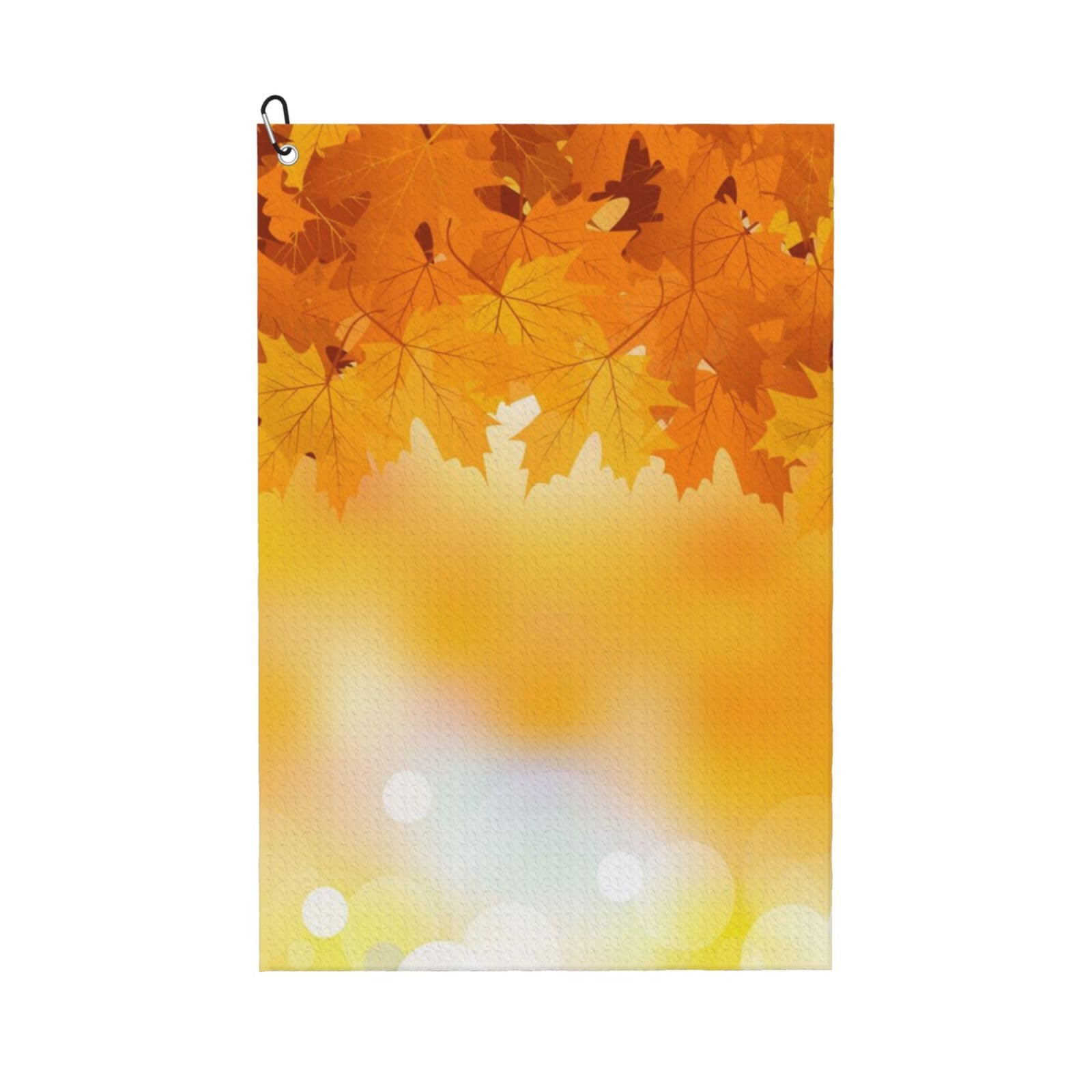 Hnnkloy Autumn Leaves, 16x24 in Portable Waffle Golf Towels with Carabiner Clip for Golf Bag