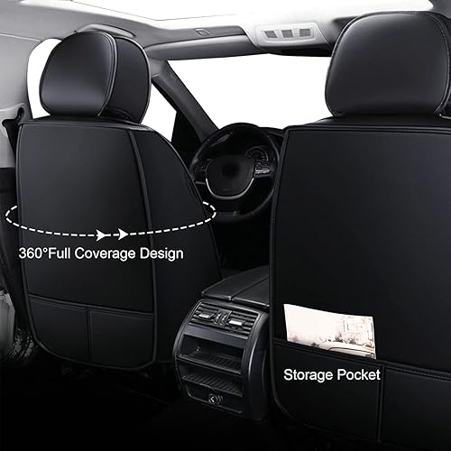Miniatura 6 de Fundas universales de asiento de coche para vehículos de 5 asientos, cobertura completa, cojín de asiento delantero y trasero, protector de asiento