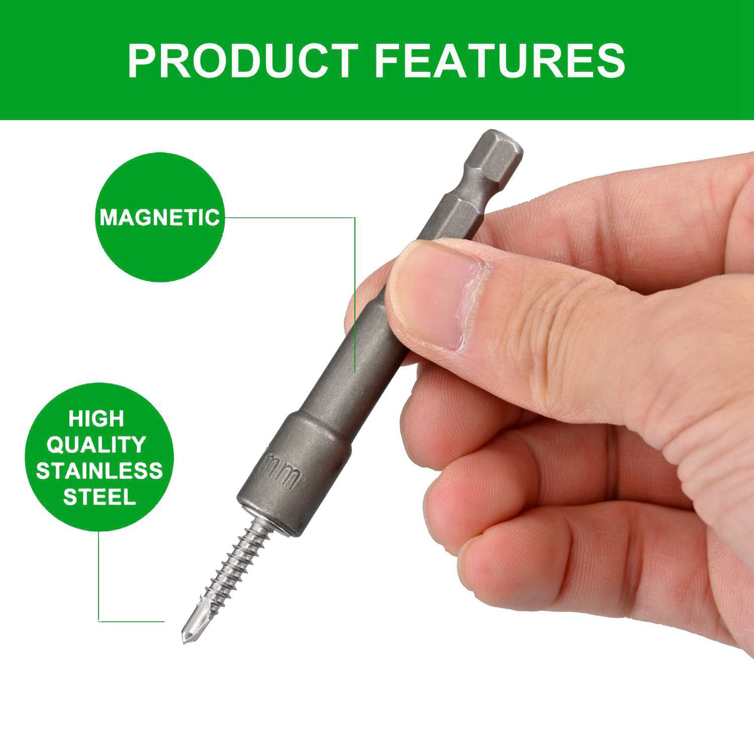 Litorange 101 PCS M4.2x25mm 410 Stainless Steel Self Drilling Hex Head Screws - Image 3