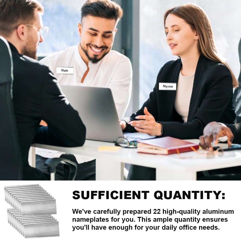 20 Placa Identificativas Magnéticas con Imanes Fuertes y Aguja | tarjetas identificativas magnéticas 72mm x 31mm | placas identificativas personal | Pour Restaurant, Hôtel, Bureau, Événement