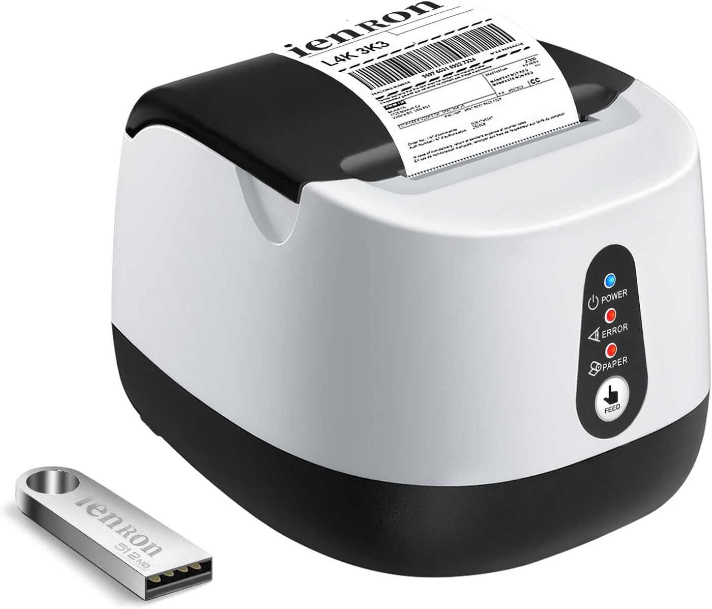Thermal Receipt Printer, 58mm Max-Width POS Printer with High-Speed Printing and Advanced Thermal Technology, Support ESC/POS Window Linux Operating System Printing