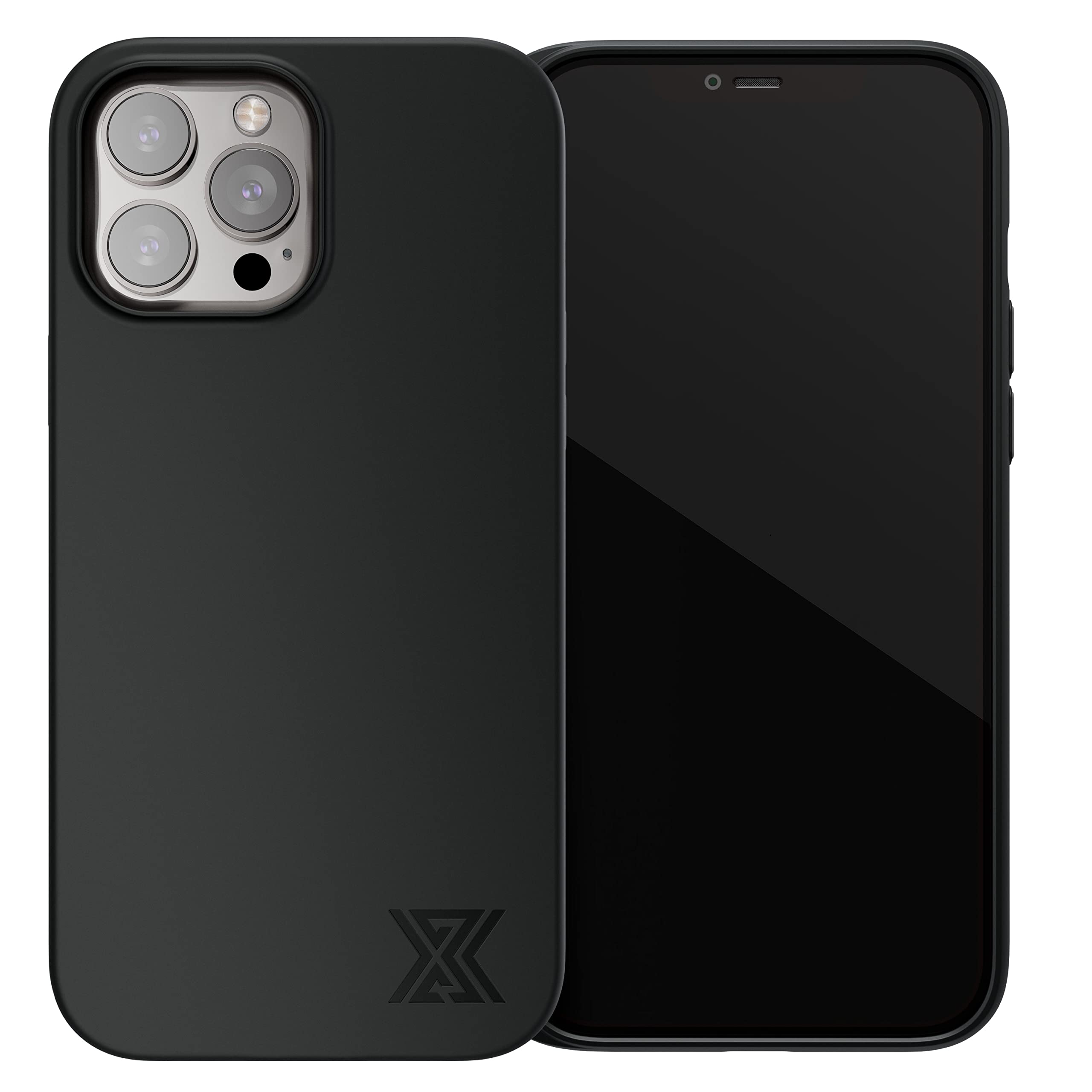 MGC Ronin Gaming Case for iPhone 13 iPhone 13 Pro, iPhone 13 Pro Max, Slim Protective Apple Case Cover Clear Glass Screen Protector, Wireless Charging, Gaming Button for PUBGM CODM- Black