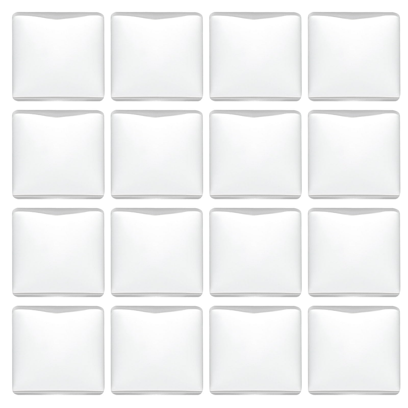 PATIKIL Transparent Glass Cabochons, 60Pcs 12x12mm Square Shaped Glass Dome Tiles for Photo Pendant Jewelry Making Clear
