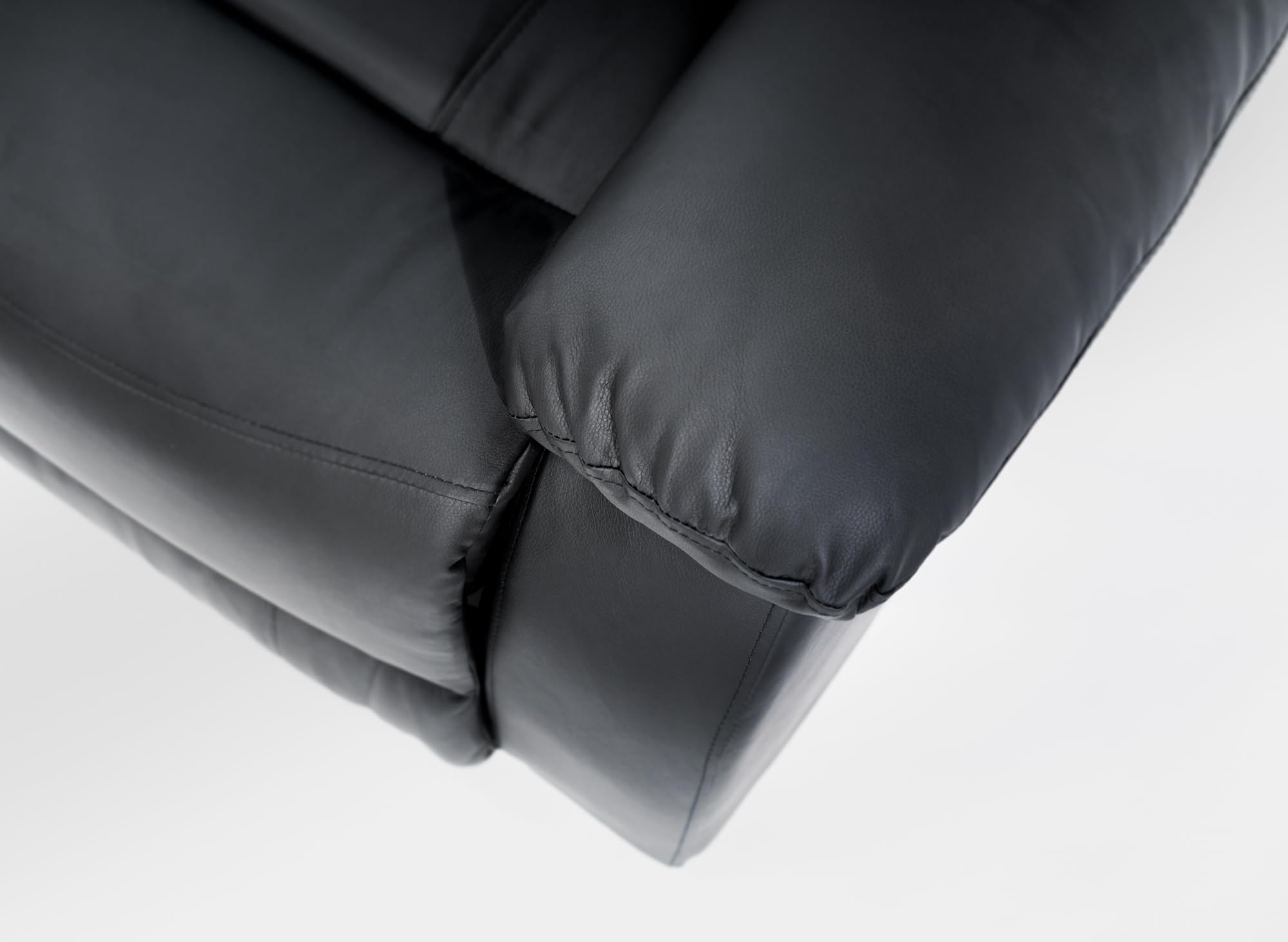 ECODE® Sillón Relax Reclinable Electrico de Cuero PU con Levanta Personas, 10 Vibro Motores, Calor Lumbar, 9 Modos de Masaje, Mando, Temporizador Personas Mayores
