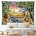 Zwierzę las lew słoń tygrys gobelin ścienny wiszące gobeliny pokrowiec ręcznik plażowy narzuta koc wystrój domu (W) 200 × (wys.) 150 cm