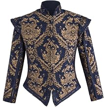 Mens Tudor jacket Coat Tudor Elizabethan Period Noble King Colonial Pirate Costume Doublet with Removable Sleeves