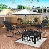 WOLTU Sonnenliege Gartenliege Schwingliege klappbare Relaxliege Liegestuhl - 7