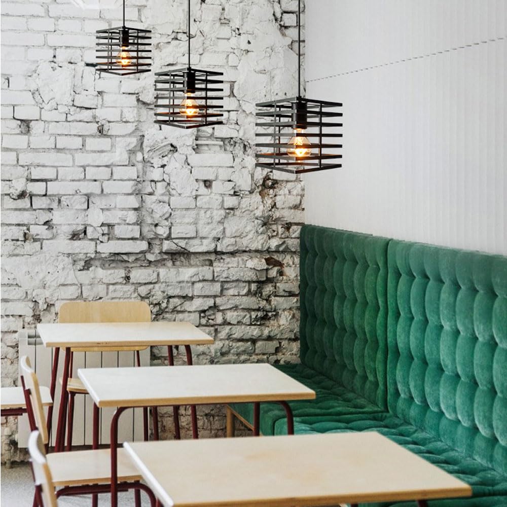 Regulowana lampa wisząca E26 Lampa bazowa Vintage Wisząca klosz do lampy Retro wisiorek Lampy sufitowe Pokrywy z kutego żelaza Czarne osłony na oprawy oświetleniowe Present