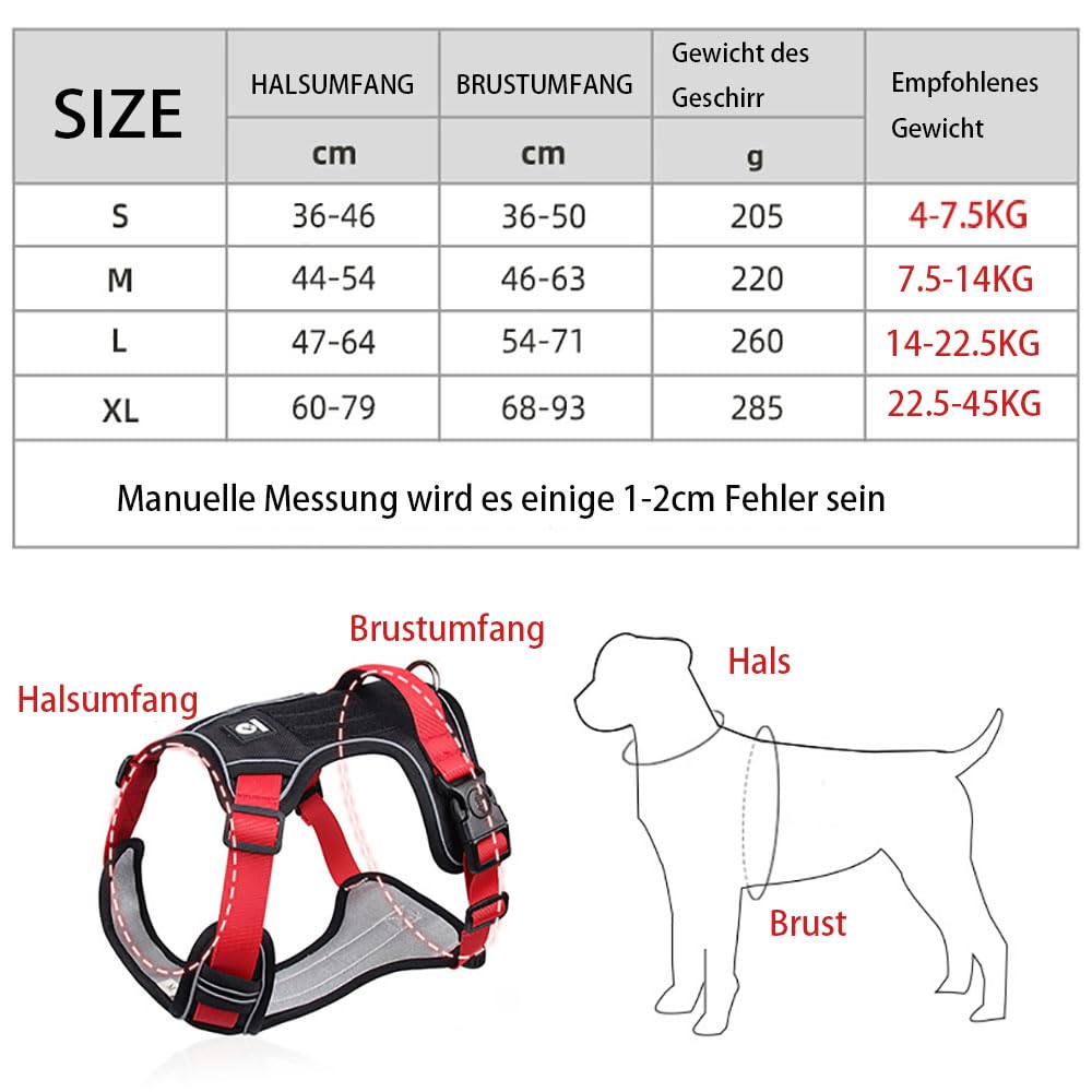 Coogime Breathable Dog Harness, No Pull Chest Harness, Reflective Stripes Harness for Dogs Safe Puppy Harness, Adjustable - Image 3