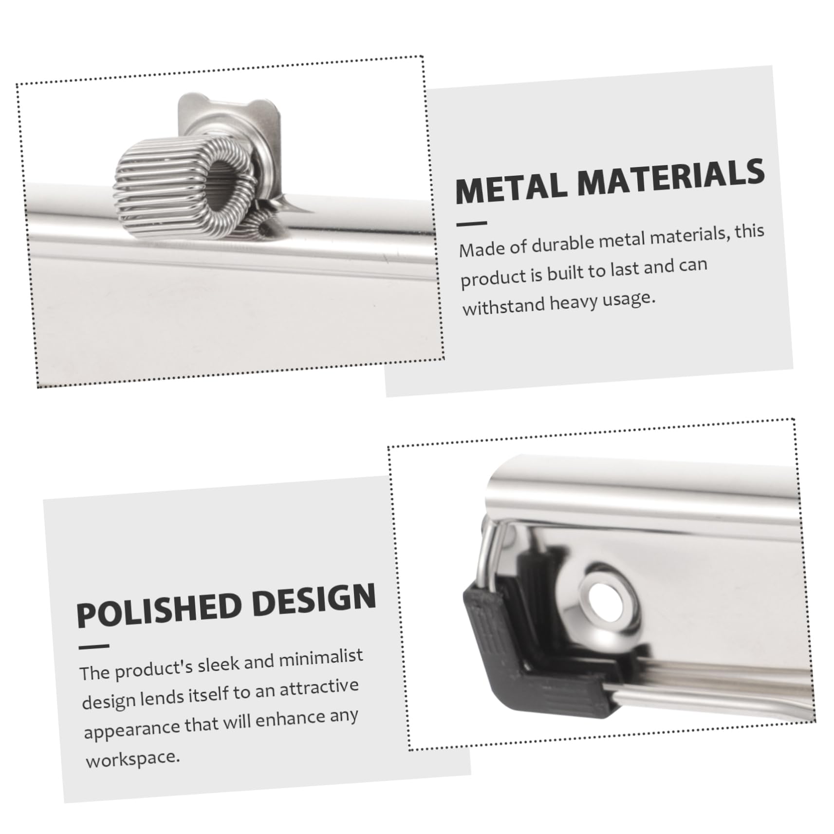 Clip Design Minimalista in Metallo Meccanismo di Bloccaggio Forte per Appunti 5 Pezzi e Resistente per Ufficio e Scuola