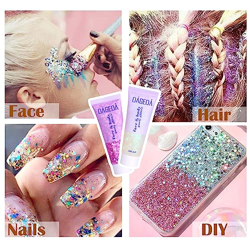 Dageda Body Glitter Gel, Face Glitter Body Gel Sequins Shimmer Liquid Eyeshadow thumb #5