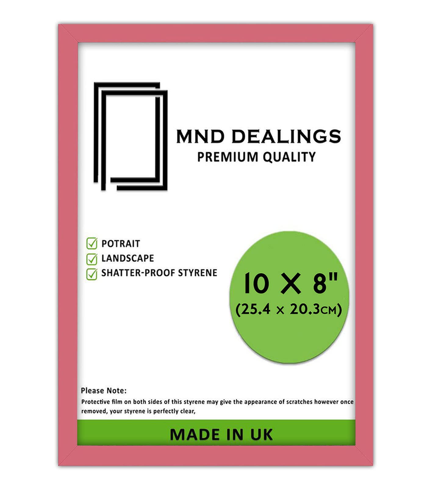 Mnd Dealings Pink | 20.32 X 25.40 Cm Picture Frame Home Office Livingroom Décor 10X8 Inch Frame Certificate Jigsaw Puzzle (25.40 X 20.32 Cm) [ ]