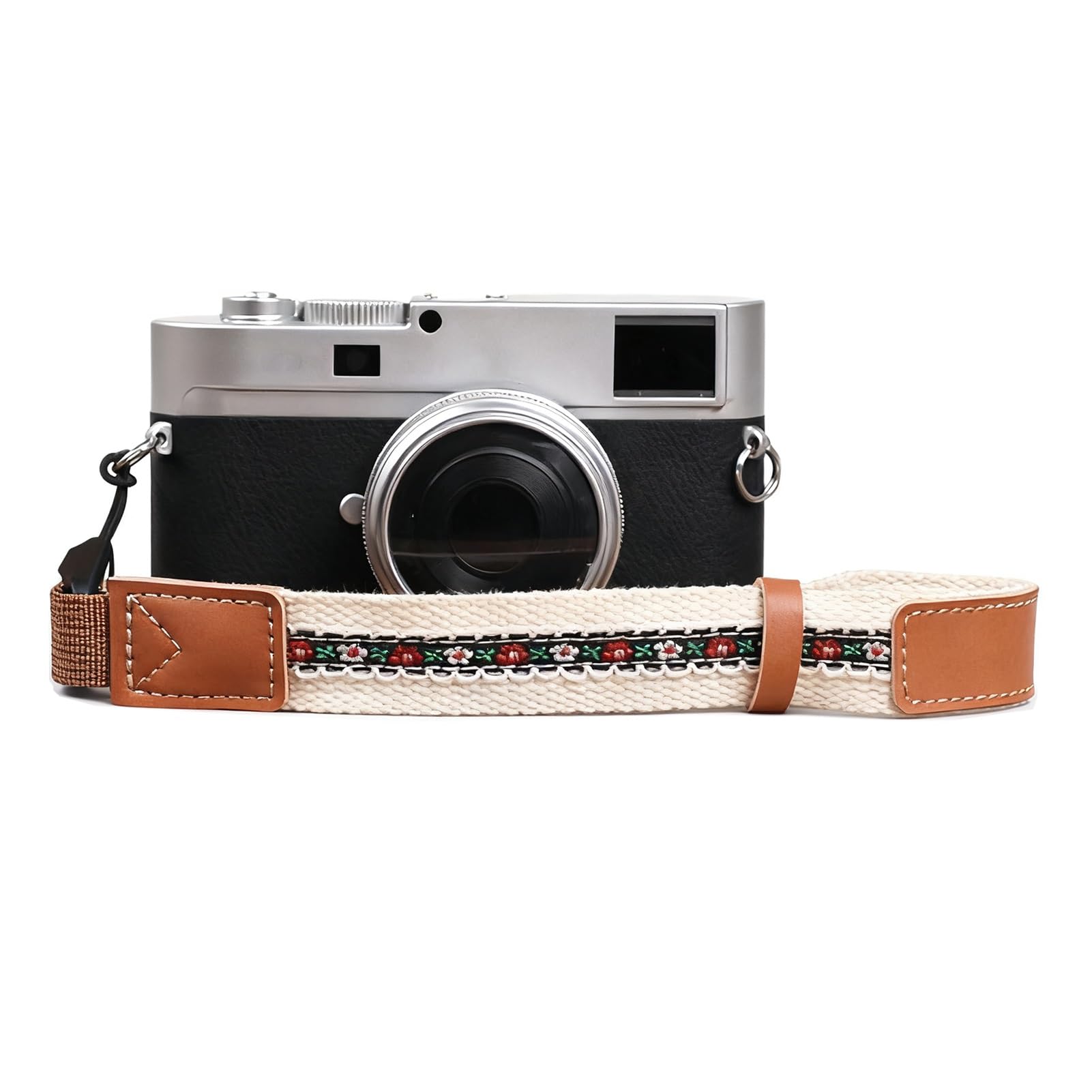 Flyiodfcxv Black Camera Strap, Cotton Camera Wrist Strap With Leather Adjustable Ring, Soft For Photography, Lightweight