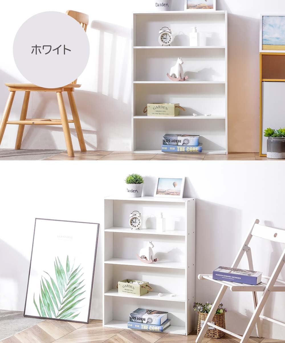 Amazon|KANOKAI カラーボックス 薄型 4段 幅60cm ベーシックカラー Amazon|KANOKAI カラーボックス 薄型 4段 幅60cm ベーシックカラー