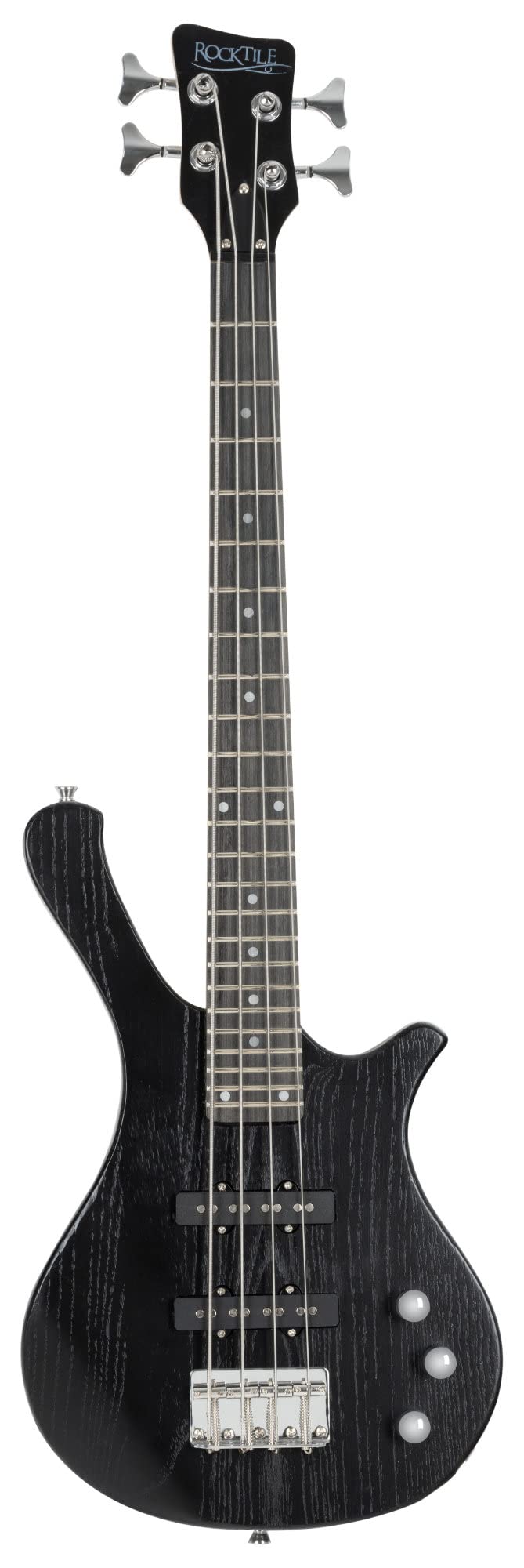 Rocktile TB-4 MBK Traveler E-Bass - 4-saitiger E-Bass im Reiseformat - Body: Erle, Hals: Ahorn - Griffbrett: Technical Ebony - 2 Single Coil-Tonabnehmer - Matte Black