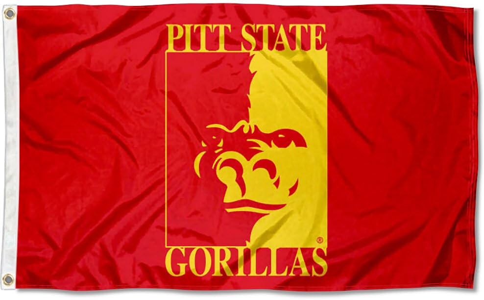 Pittsburg State Gorillas Crimson Square Flag
