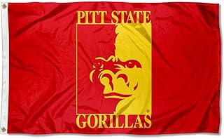 Pittsburg State Gorillas Crimson Square Flag
