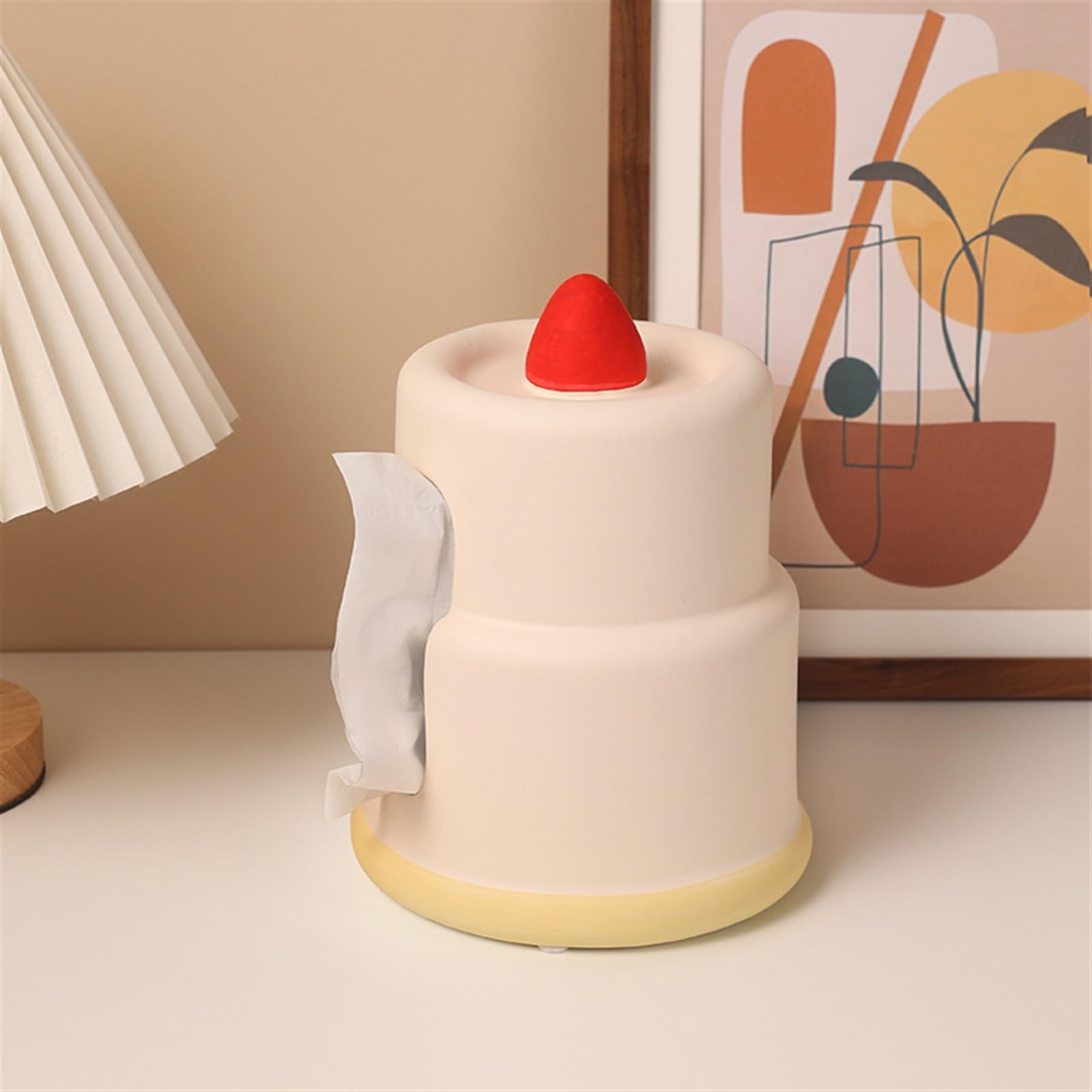 Porte-mouchoirs Boîte à mouchoirs en céramique, tiroir Papier de Bureau for Table Manger Salon, créatif for gâteau Cadeau d'anniversaire Décor de boîte faciale