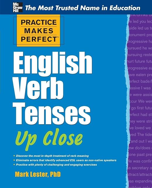 Portada de Practice Makes Perfect English Verb Tenses Up Close