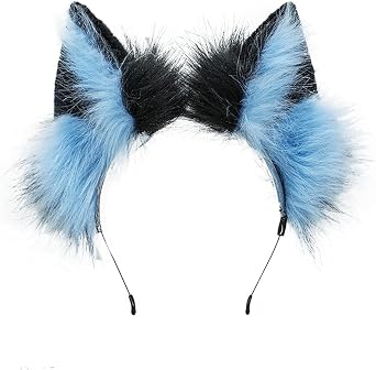 Handmade Wolf Ears Headband Furry Fox Cat Animal Ears Hair Hoop Halloween Anime Fancy Dress Party Cosplay Headwear