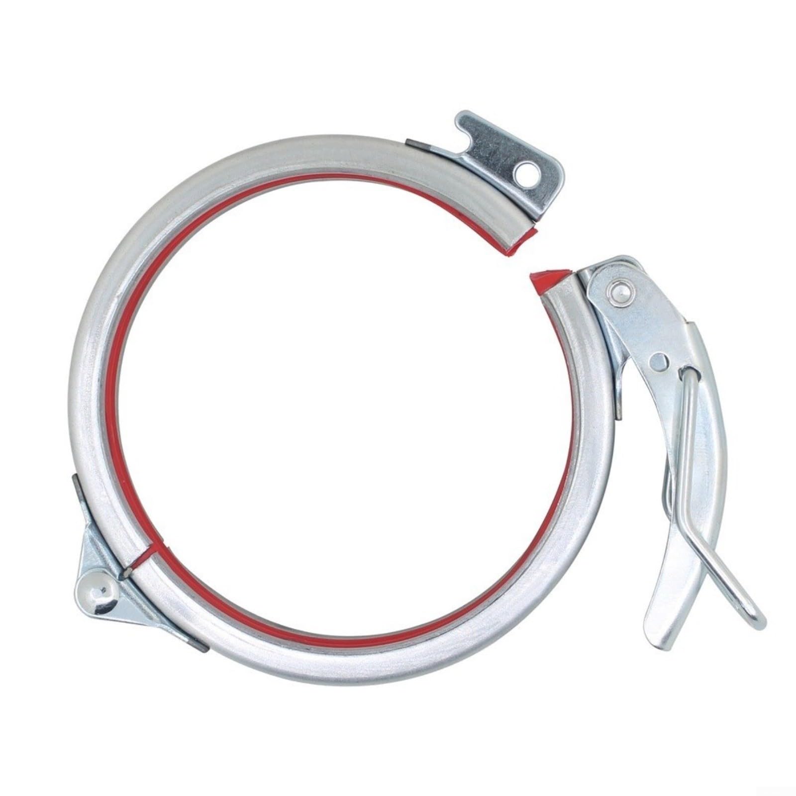 Alanmoship Galvanized Steel Pipe Clamp 80-300mm Quick Release Round Duct and Hose Clamp for HVAC Systems, Industrial Piping, Storage Containers(160mm)