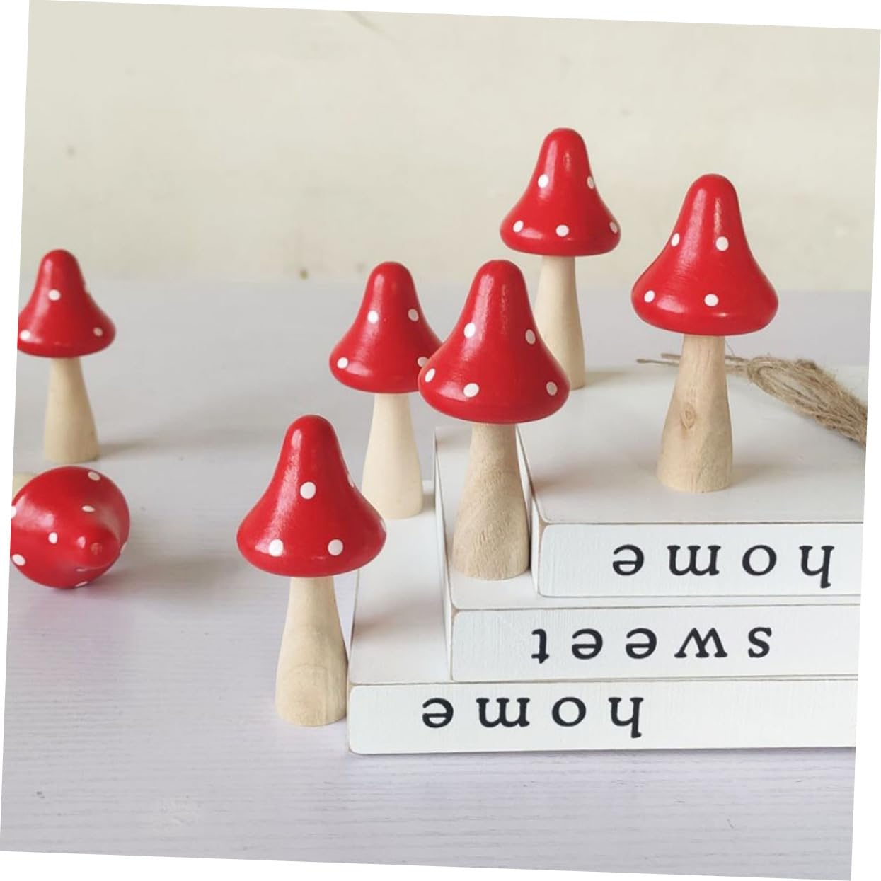Kisangel 30stücke Dekorative Holzpilze Aus Miniatur Ornamente Für Tischdekoration Fotografie Requisiten Moos Deko Stilvolle Wohnaccessoires Für Kreative Gestaltung