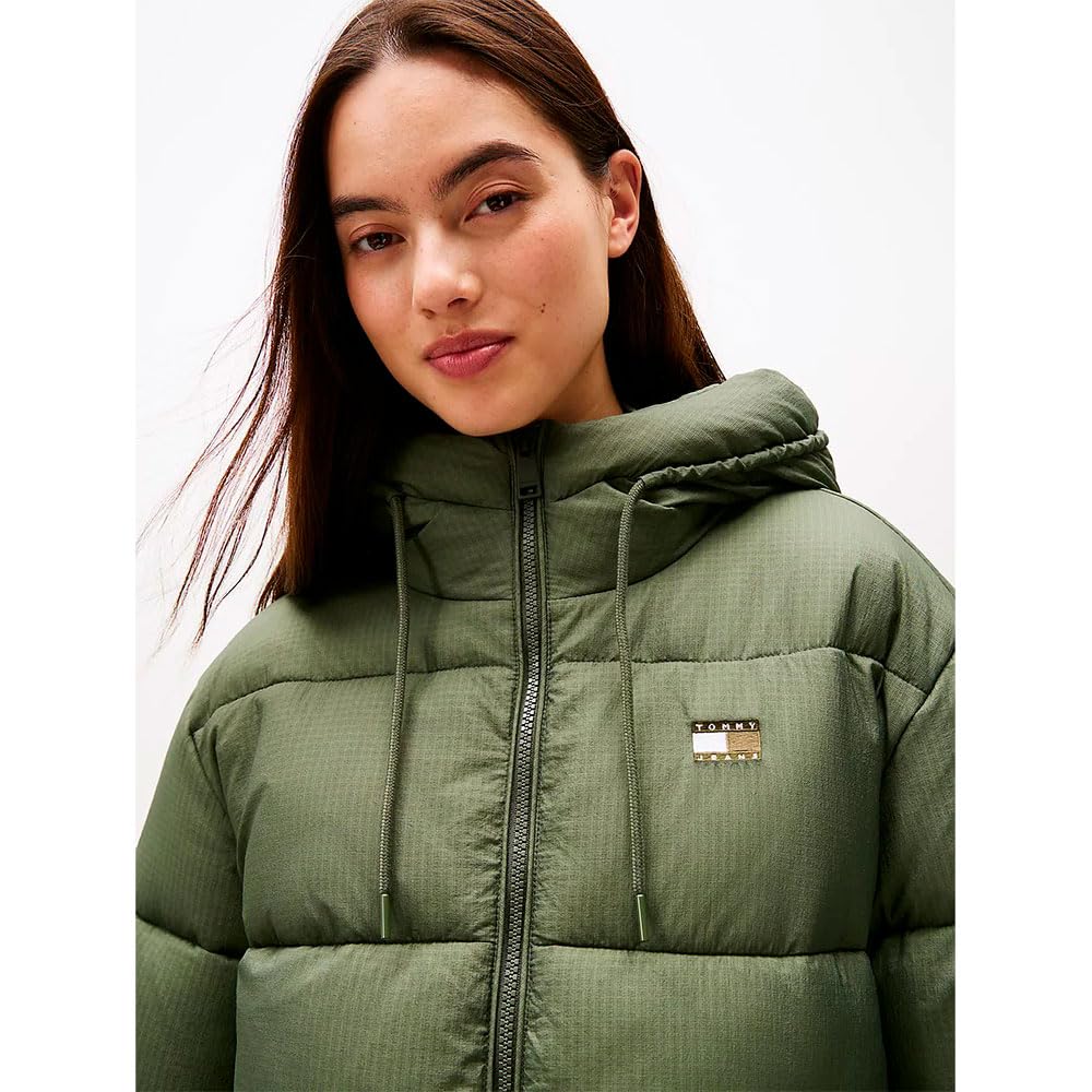 Tommy Jeans Tjw Hooded Midi Puffer Jacket Dw0dw21626 Chaqueta acolchada Mujer (Pack de 1)