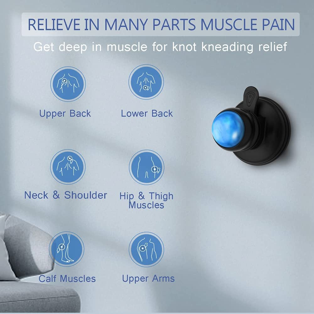 Masajeador de espalda con ventosa for aliviar el dolor de fascitis plantar, masajeador de tejido profundo con bola de masaje muscular montable for aliviar el dolor(Ice Balls)