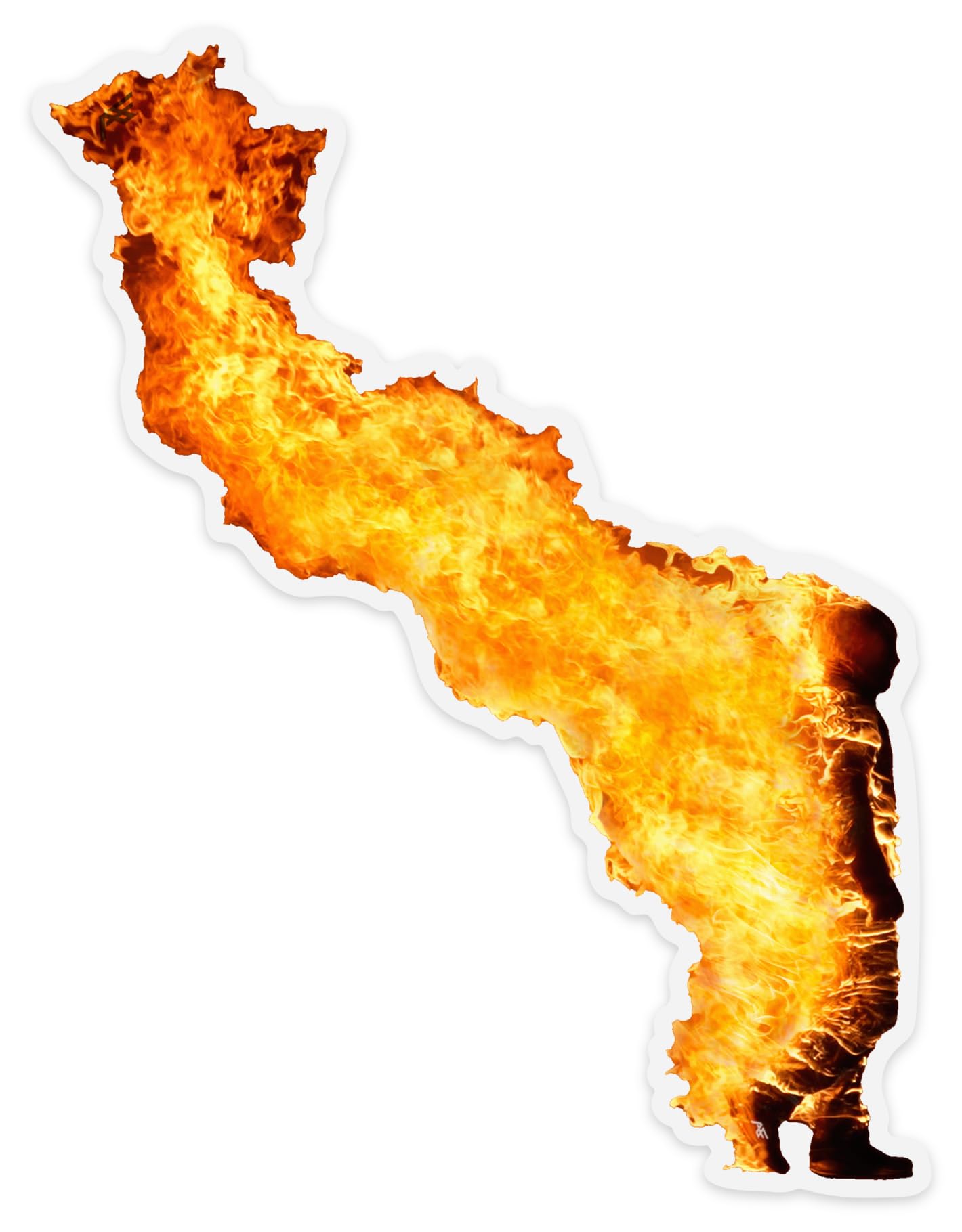 Action FactoryAF Tail of Fire Sticker, Red