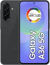 Celular Samsung Galaxy A36 5G 128GB, 6GB RAM, Câmera 50MP, IP67, Super AMOLED 6.7", Recursos AI, Preto