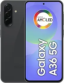 Celular Samsung Galaxy A36 5G 256GB, 8GB RAM, Recursos AI (Preto)