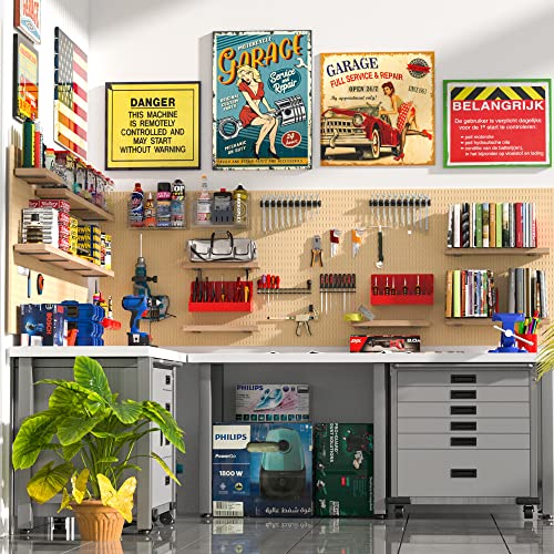 Heavy Duty Shelf Brackets 6 Inch (1/5") Thick, 6 Pack Floating Hidden Shelf Brackets, Rustic Industrial Shelf Brackets With Modern Iron Finish #TOP5