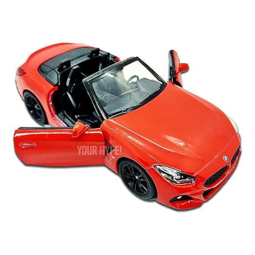 Miniatura de carro BMW Z4 Vermelha Escala 1:34 12,5 de comprimento Miniatura de carros esportivos