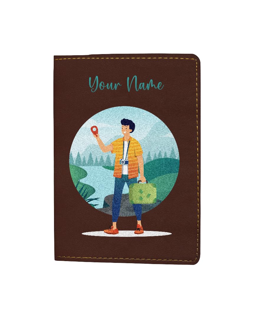 in voguish Customized Passport Cover for Women & Men – Personalized Leather Passport Holder with Name Print | Traveler Adventure Design | Gift for Travel Enthusiasts-picture-19