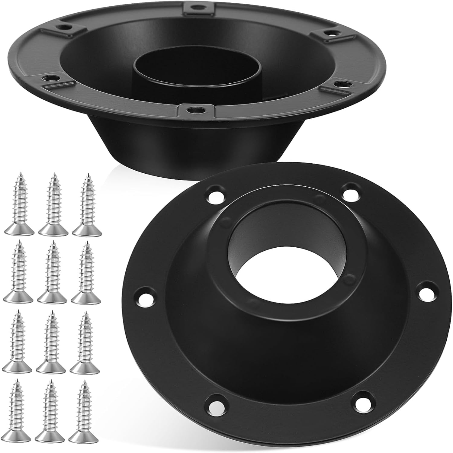 CHILDWEET 2pcs Aluminum Rv Table Base Mount with Pre-drilled Durable and Stable Flange for Camper and Trailer Tables Easy Installation with Mounting Screws