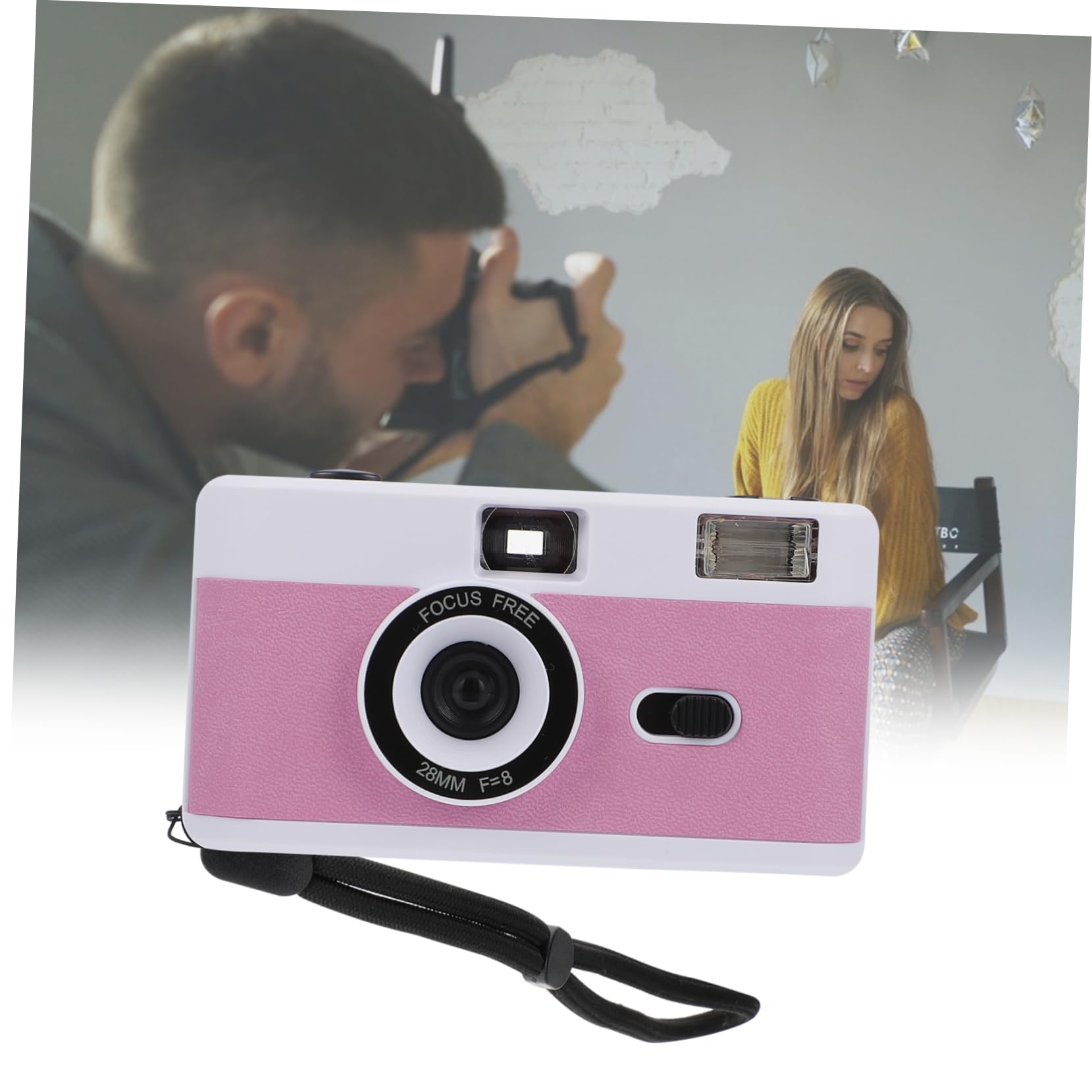 OSALADI 2 Pezzi Retro Camera Film Camera Abs Plastica Riutilizzabile 35mm Film Camera Flash Per La Famiglia E Gli Amici