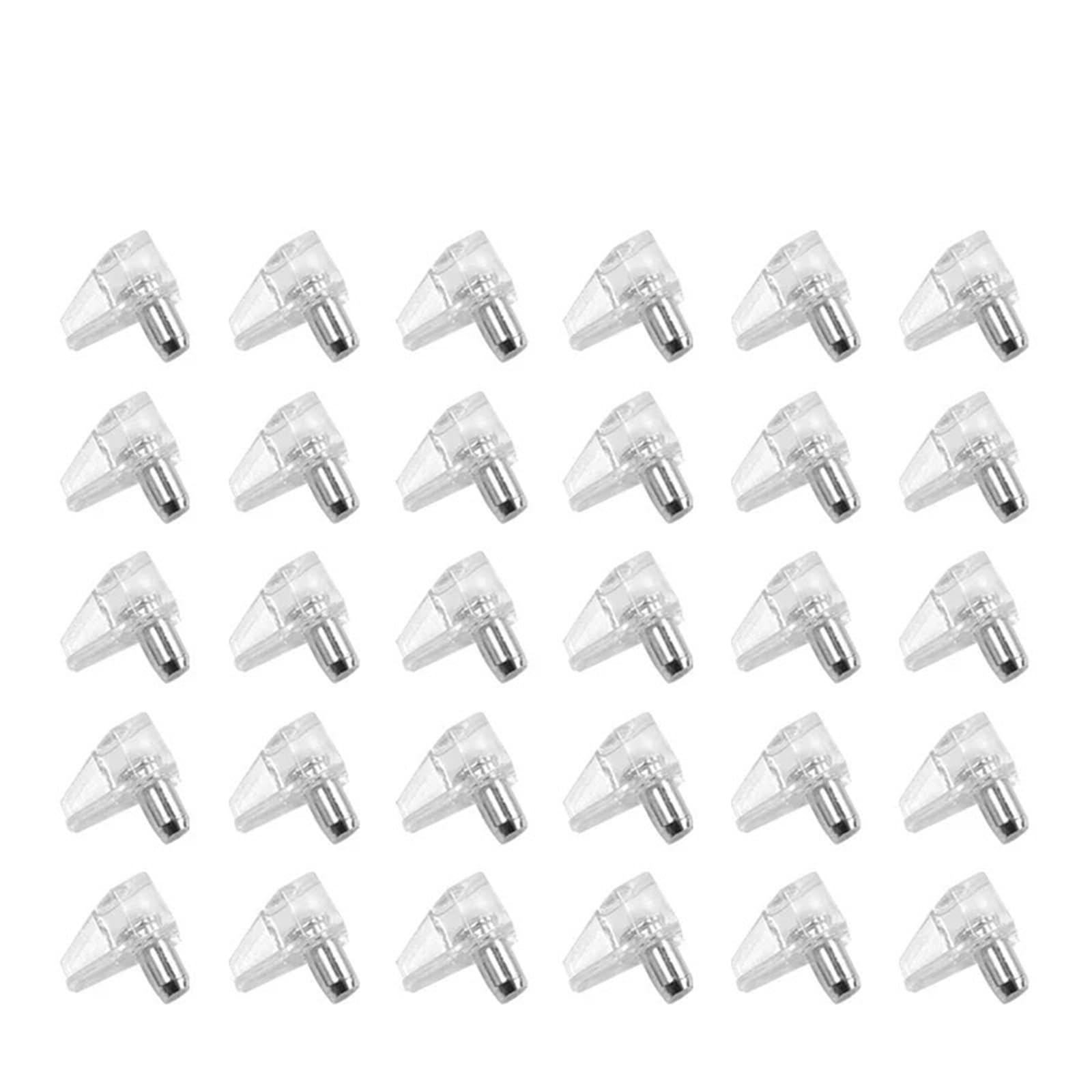 Qvorlth Transparent 250Pcs Shelf Support Pegs Plastic Laminate Studs For Cabinet Wardrobe Closet