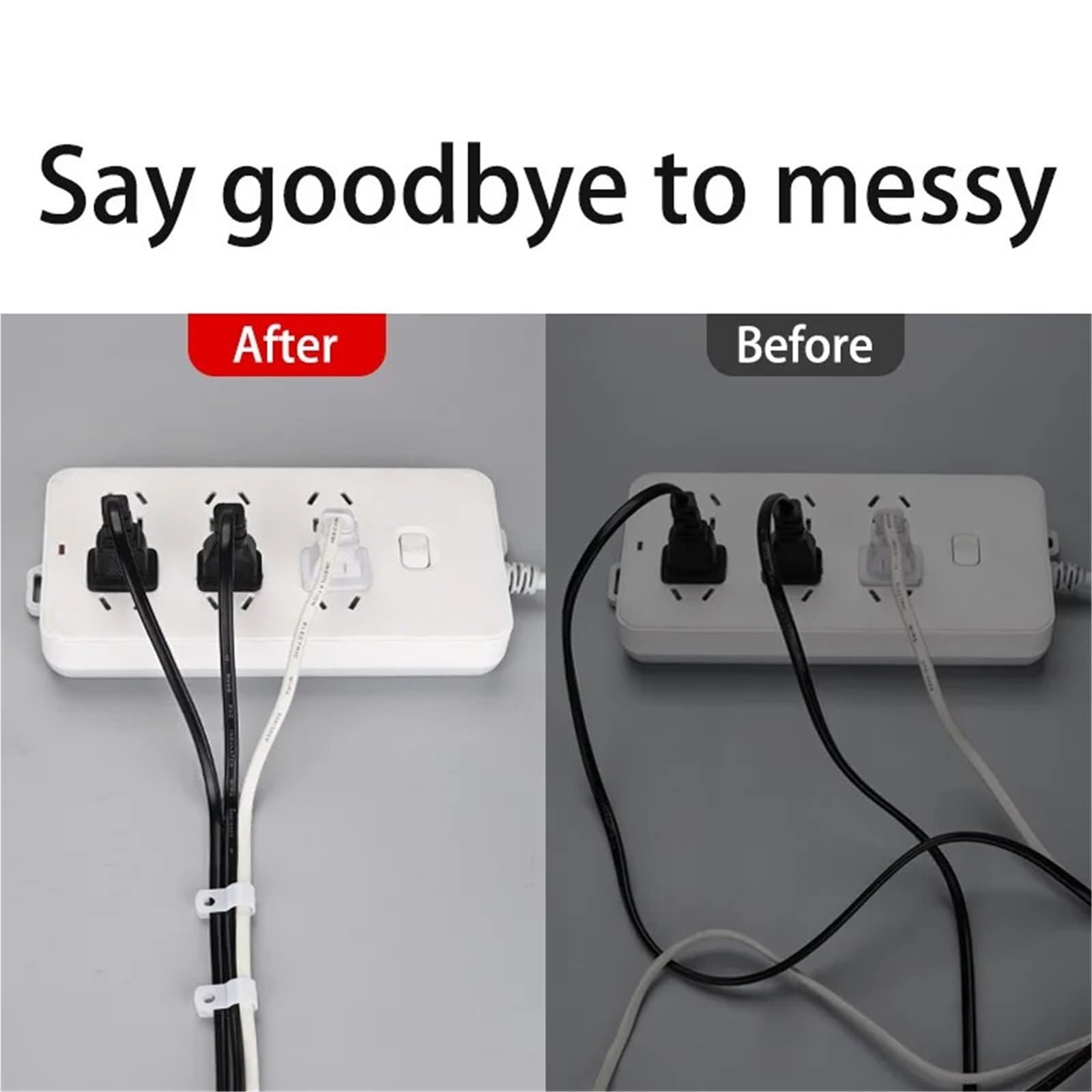 100PCS Cable Clips Thickened Wire Fixing Clip Nylon Clamp 1/4" Plastic White Hose Fasteners Mount Dia 3.2-19.4mm für Schreibtisch(0)