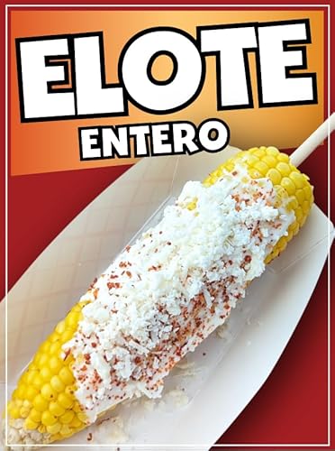 Elote Entero Sticker Window Sticker Mexican Food Truck Concession Vinyl Restaurant Wall Poster Sticker Street Corn (14