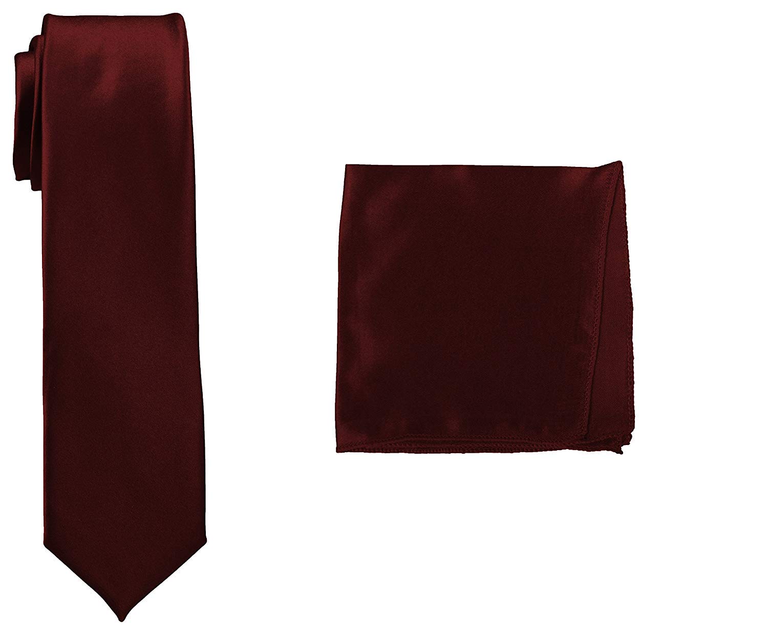 Alcove Maroon Slim/Narrow Tie And Pocket Square Combo For Men/Boys-image-22