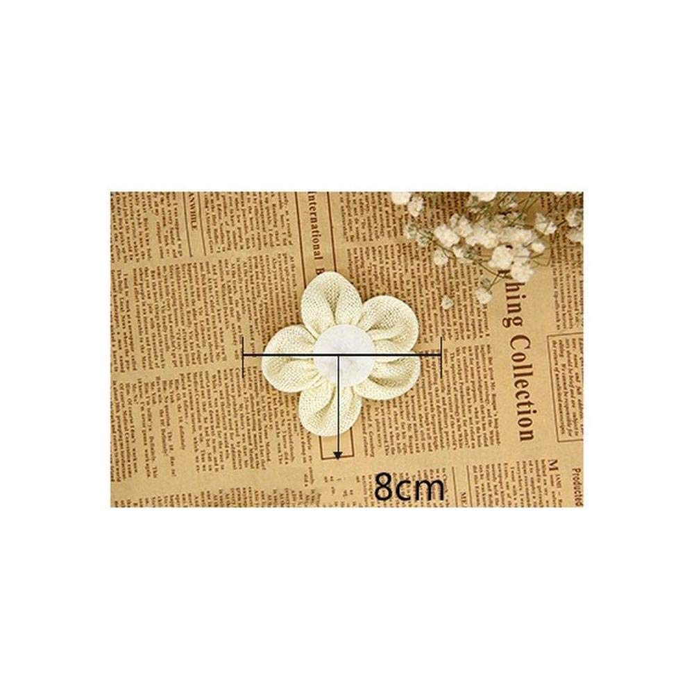 Flores De Arpillera Hechas A Mano Flor De Arpillera De Yute De 2