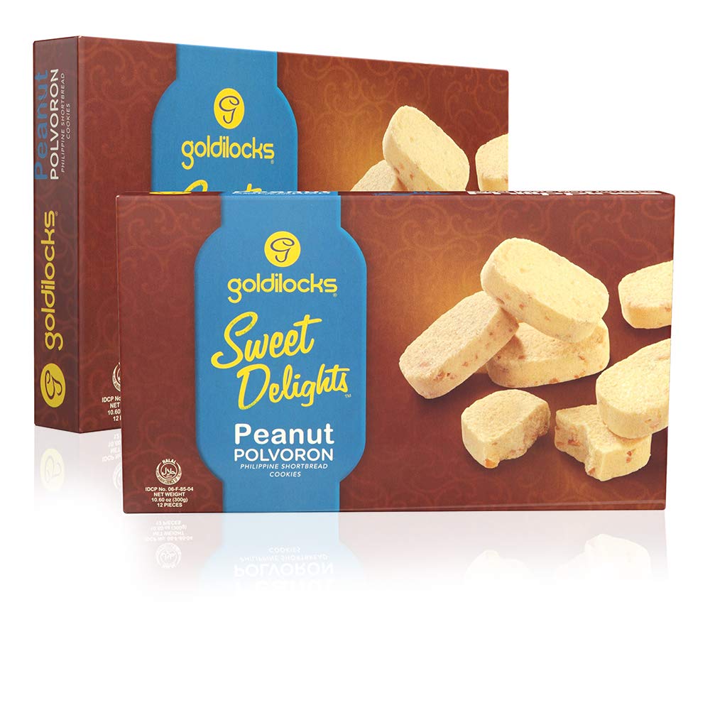 Goldilocks Sweet Delights Philippine Shortbread Cookies (Peanut, 2 Pack)