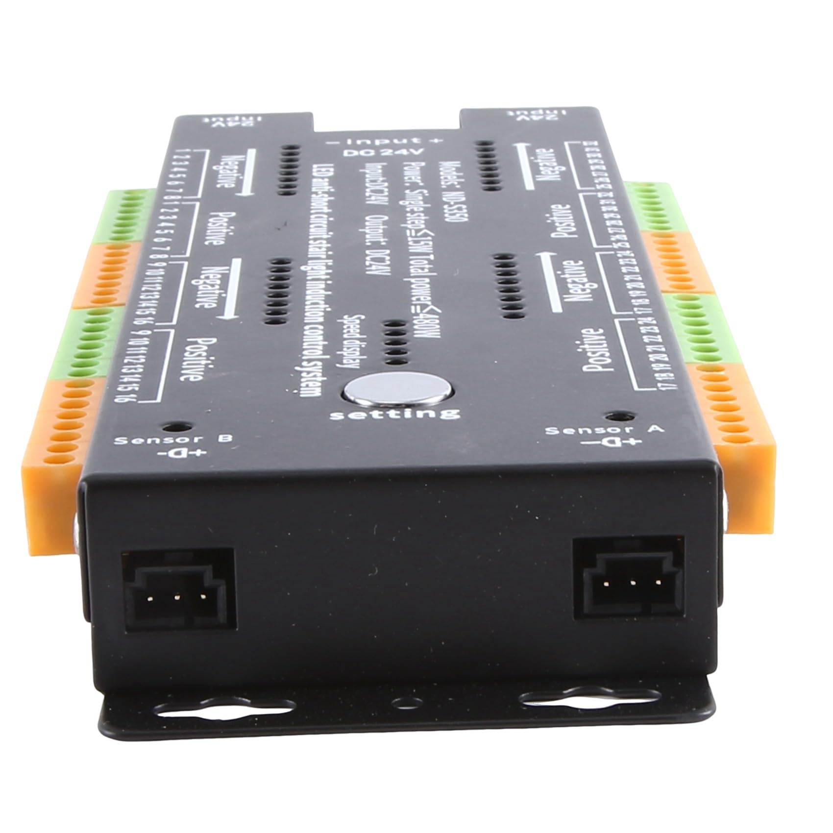 Scala LED Motion Sensor Light Controller Nero Lega di Alluminio per Indoor Motion Night Light 12V/24V