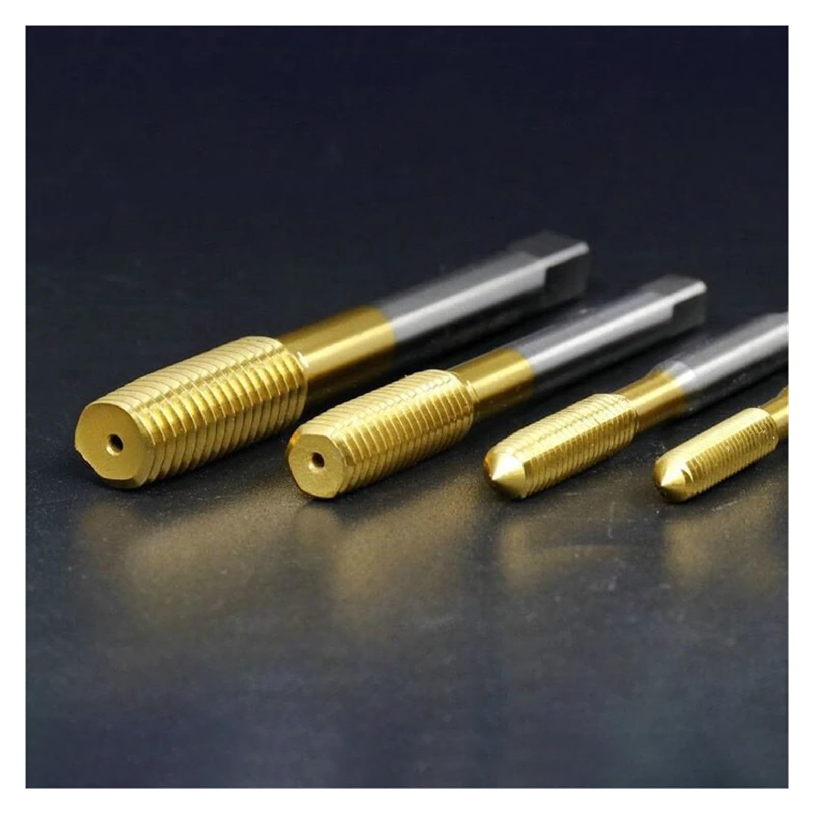 Macho de taladrar, machos de roscar métricos, YZH HSS 6542, macho de formar/HSS-CO M35 cobalto con rosca de tornillo de máquina de titanio M2-M16(6542 Hss With Tin,5 PCS-M8X1.25)