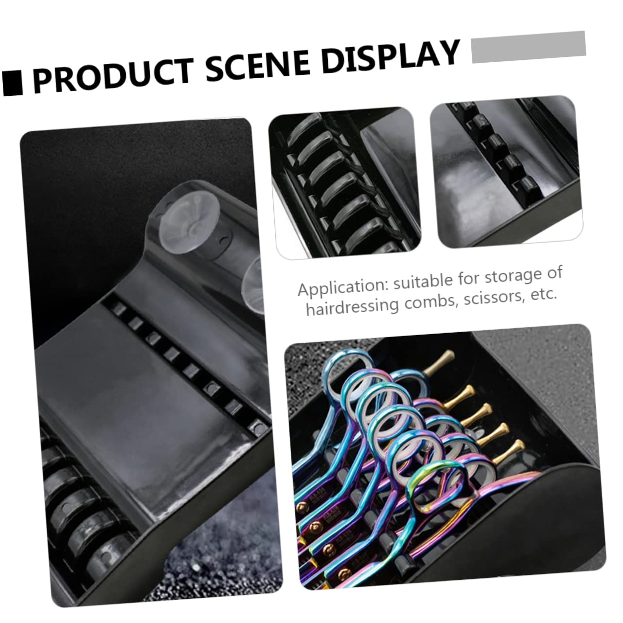 Healeved Hair Scissors Holder Scissors Cutting Scissors Box Hair Cutting Scissors Storage Arch Design for Flat or Inclined Surfaces