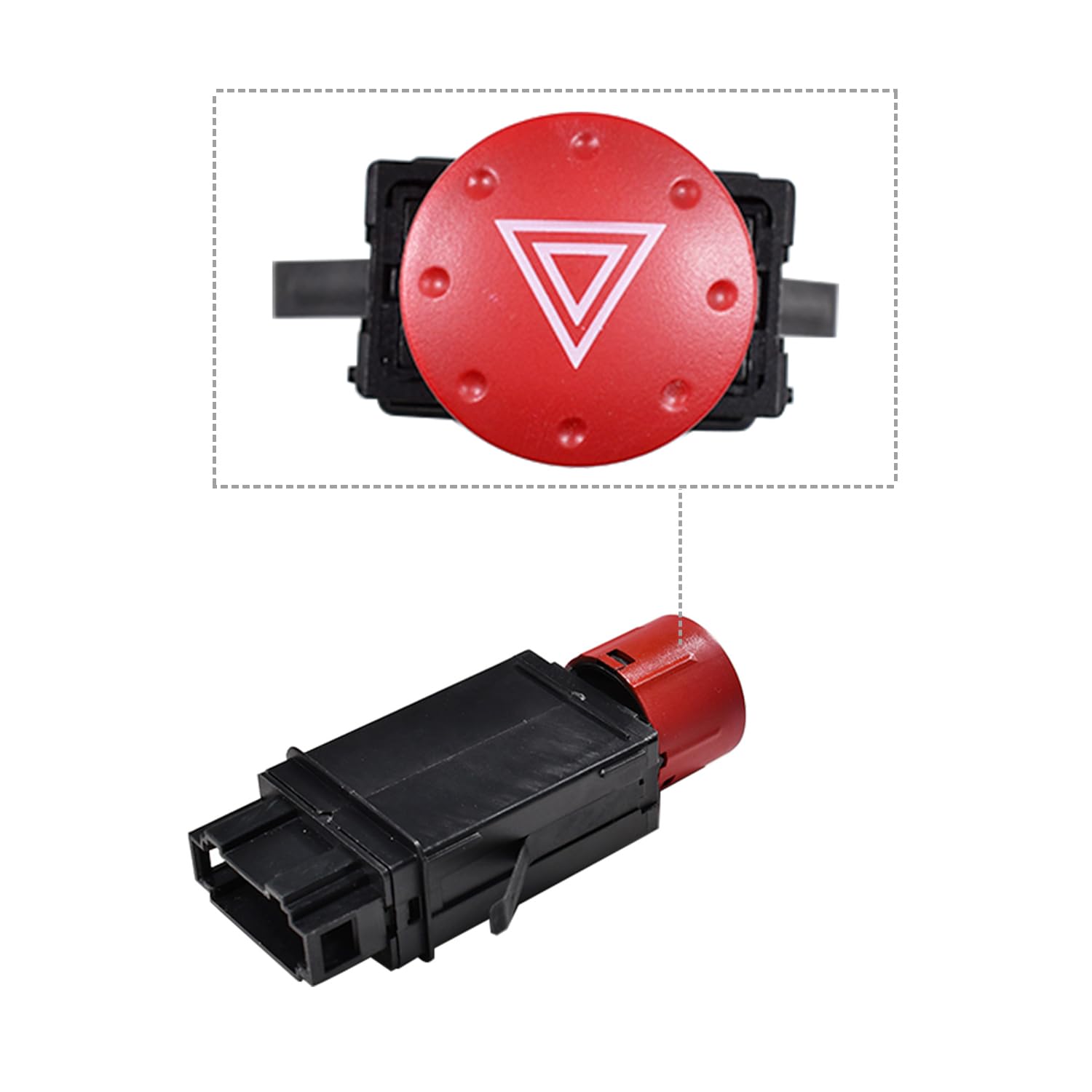 Bouton Interrupteur de Warning Feux de Détresse Compatible avec TT MK1 FWD/Quattro 8N0941509B