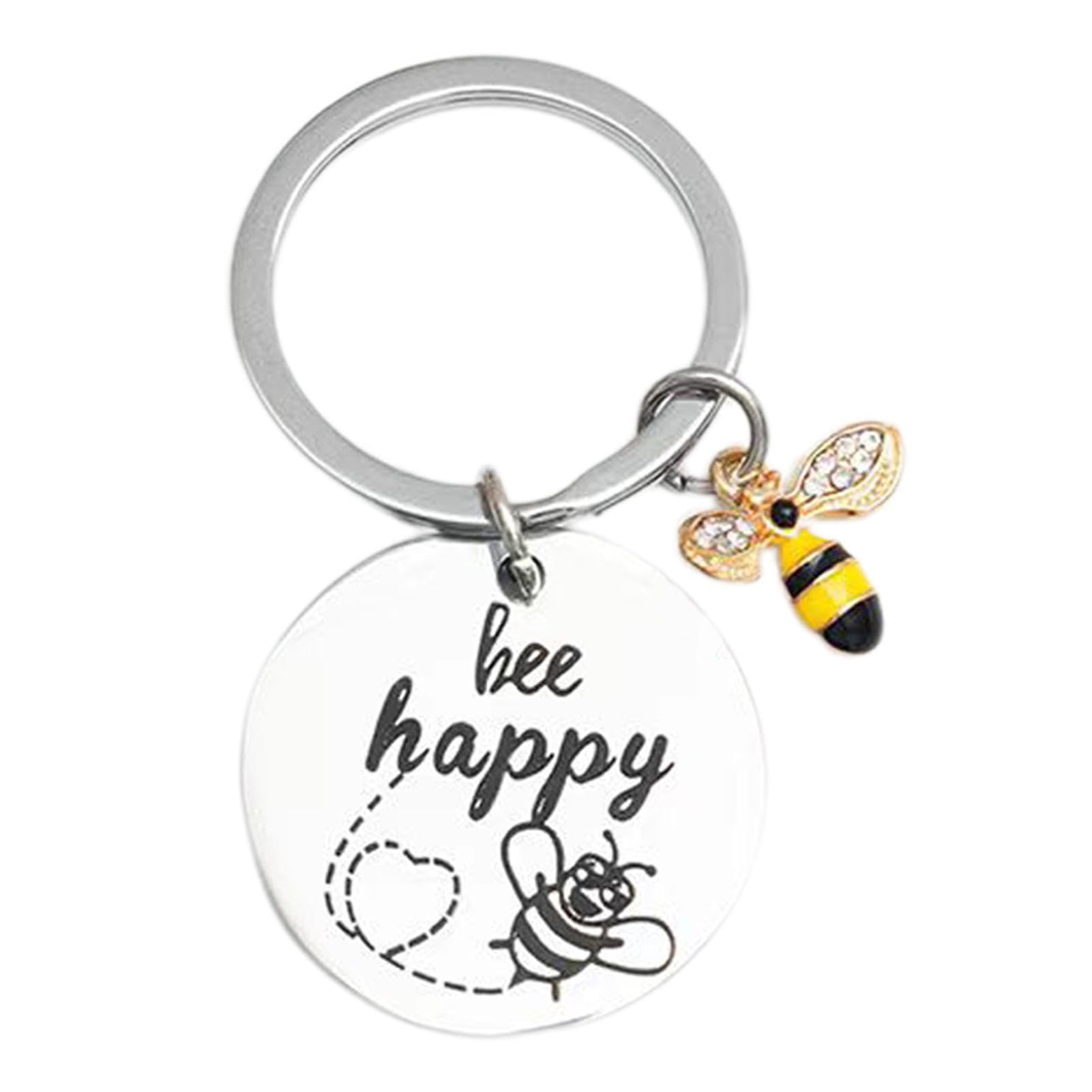 Dubbulon Bee Keyring | Bee Animal Keychains | Bee Animal Key Chains, Bee Themed Toddler Shower Return Favors for Kids